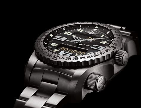 bw breitling - pilot watch with emergency locator.